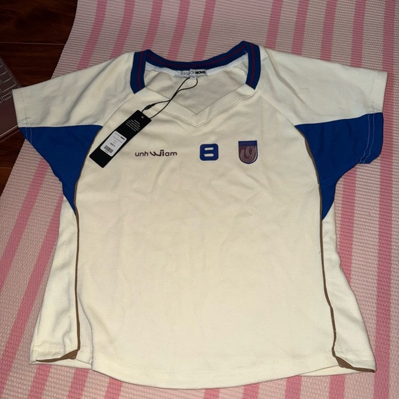 Blue and White Sports Shirt - Picture 2 of 6